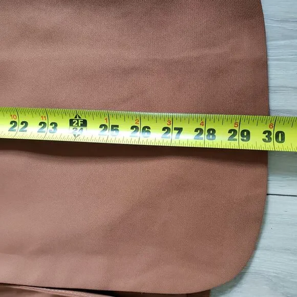 Womens Blazer XL Brown Open Front Long Sleeve Padded Shoulder Suit Jacket Casual - Picture 4 of 6